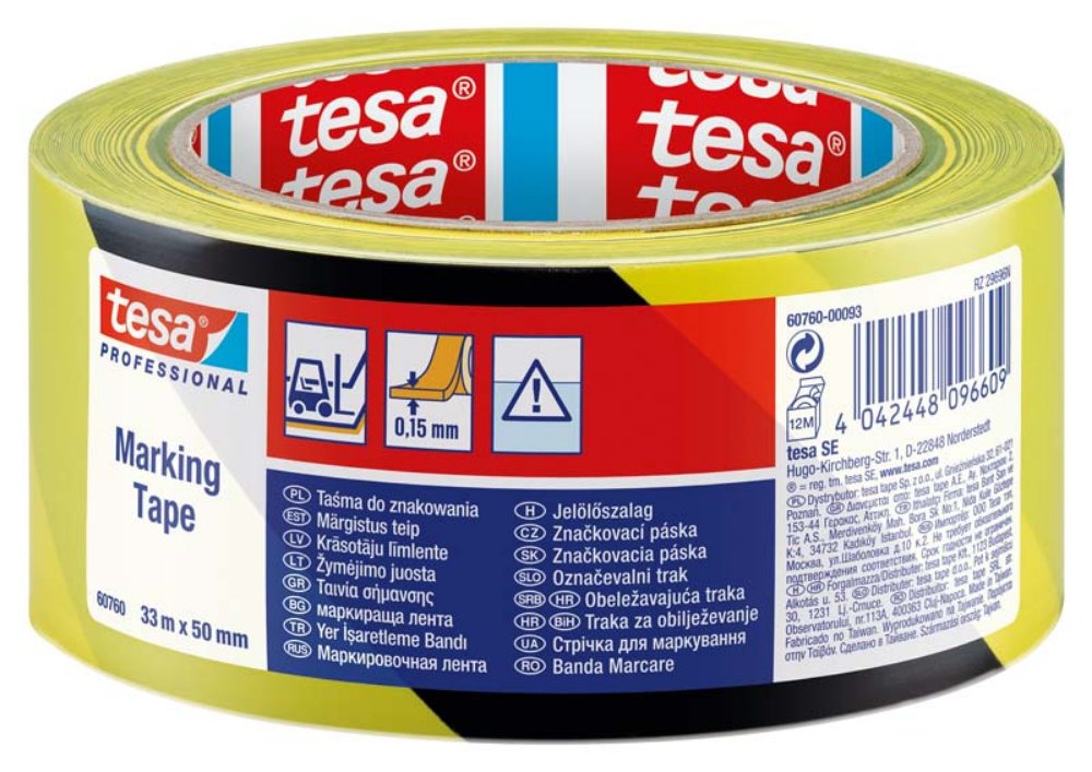 Traka za obeležavanje podova crno-žuta 33m:50mm