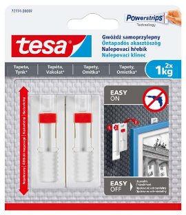 Nosač za kačenje predmeta na tapete do 1kg beli