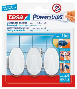Powerstrips kukica za kuhinju i kupatilo ovalna bela 3kom