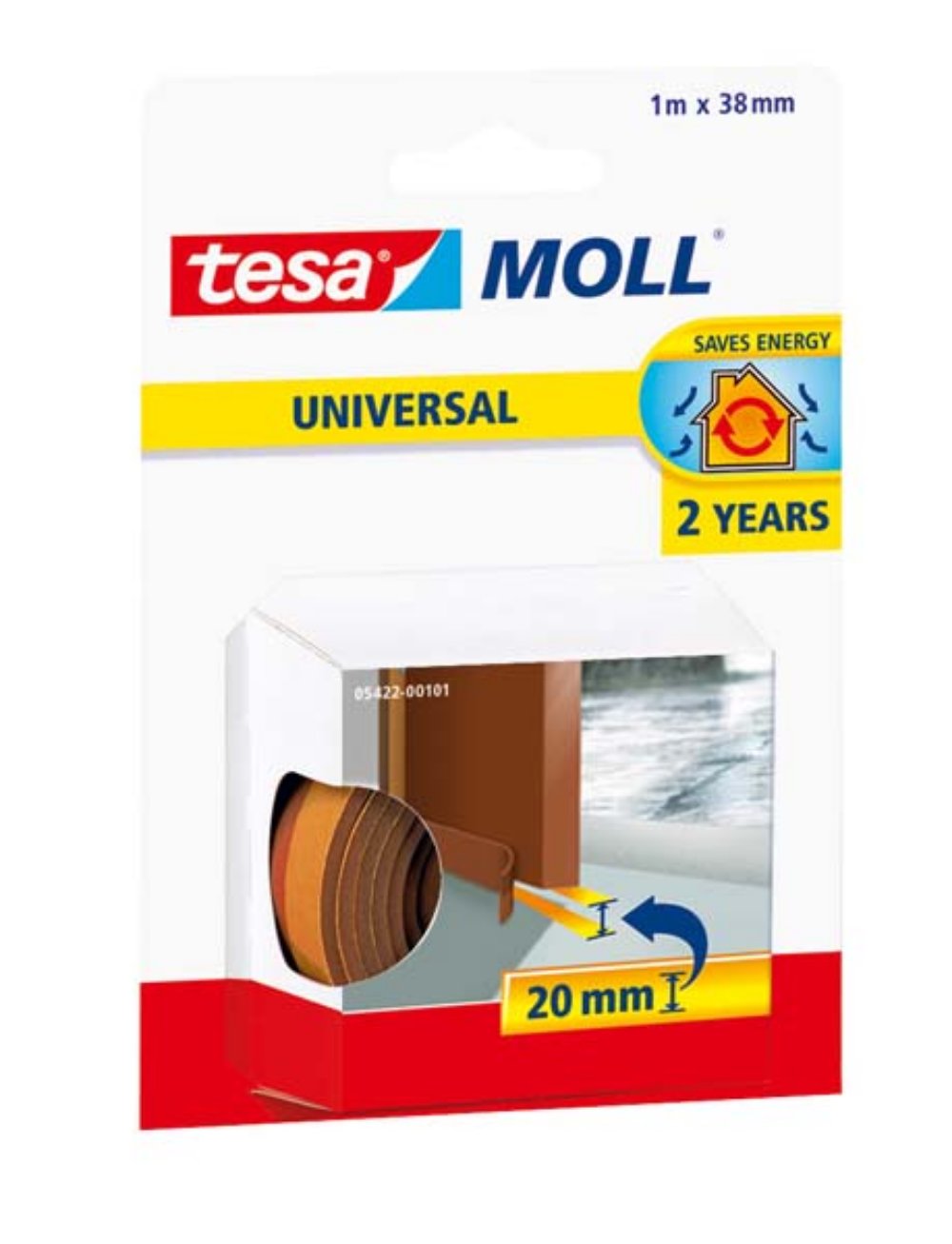 Zaptivna traka za vrata braon 1m:38mm