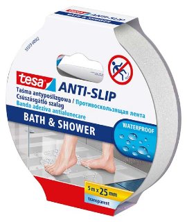 Protivklizna traka za kupatilo bela 5m:25mm
