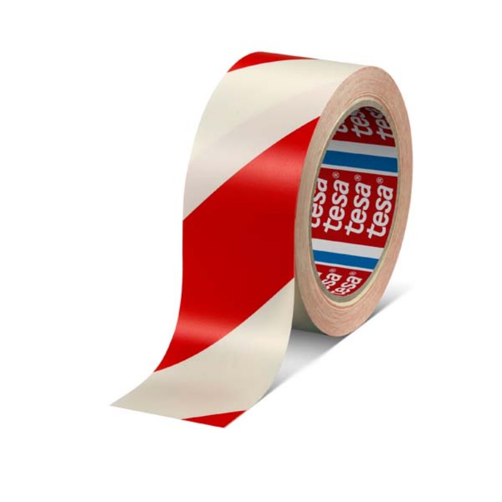 Traka za obeležavanje podova crveno-bela 33m:50mm