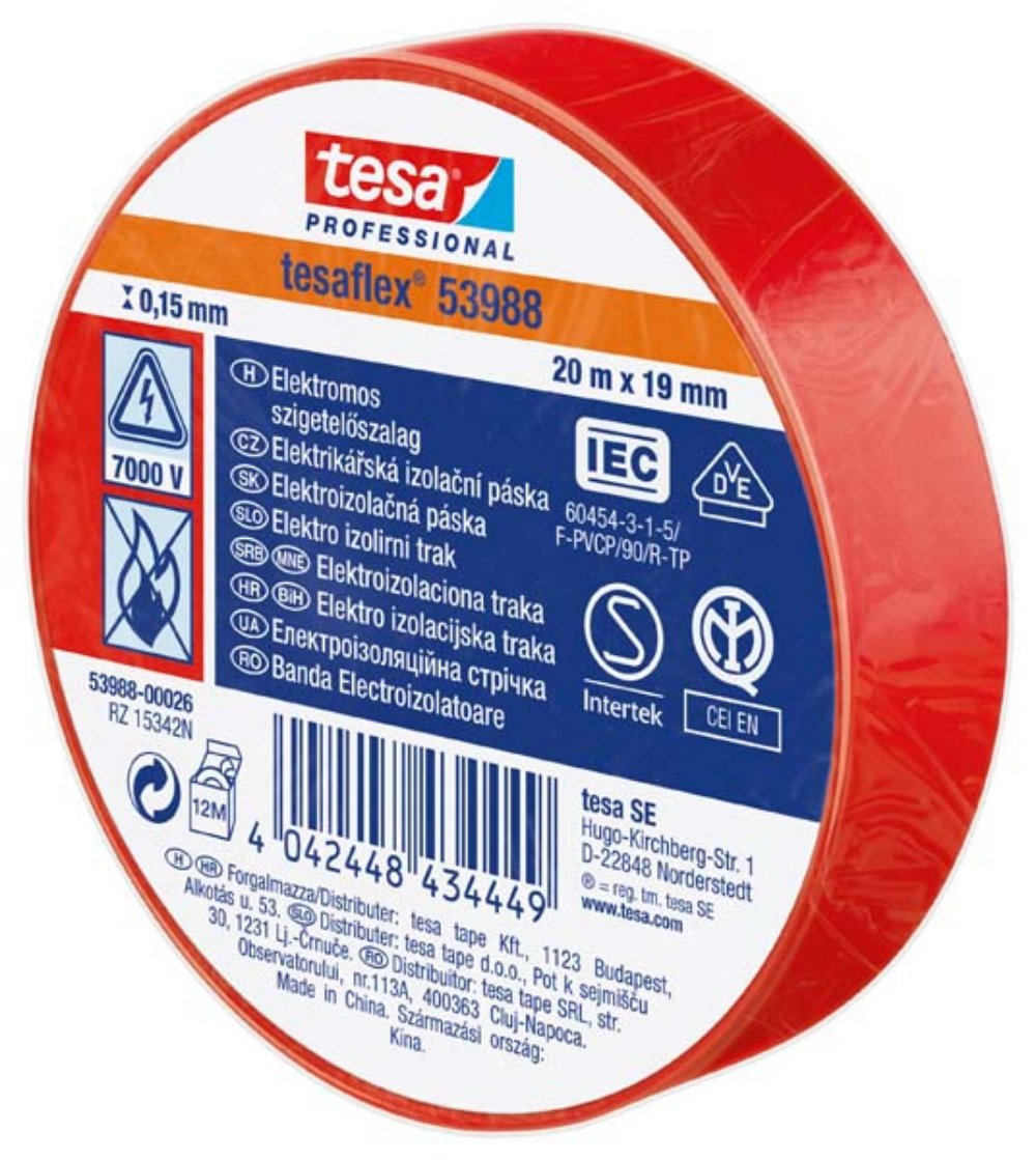 Izolir SPVC traka crvena 20m:19mm