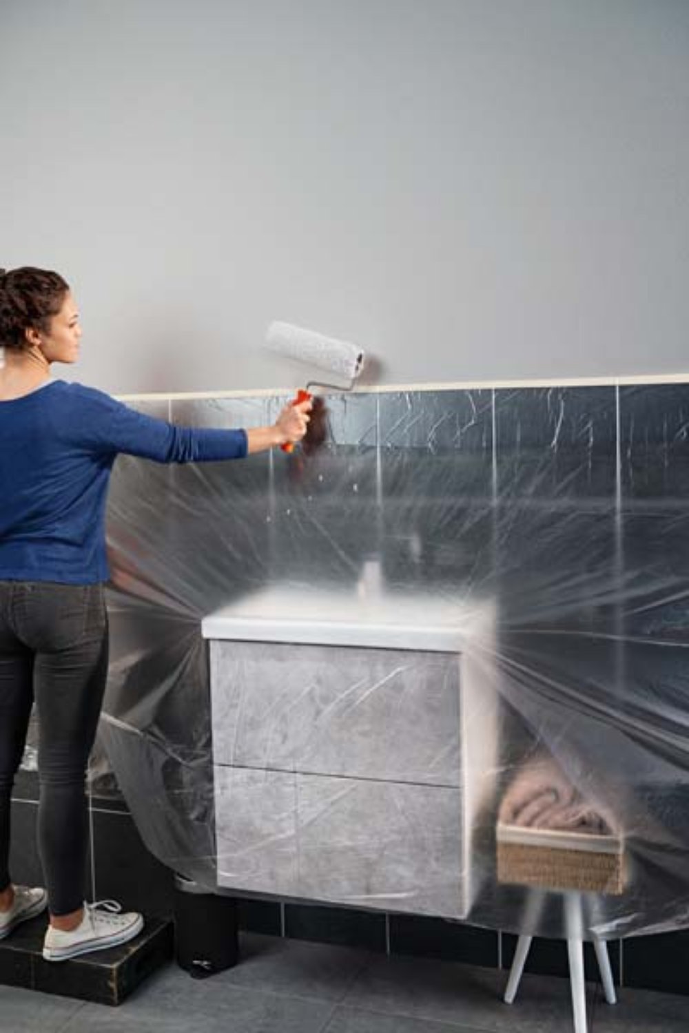 Zaštitna folija i krep traka 2u1, L (25:1400)